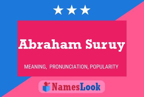 Abraham Suruy 名字海报