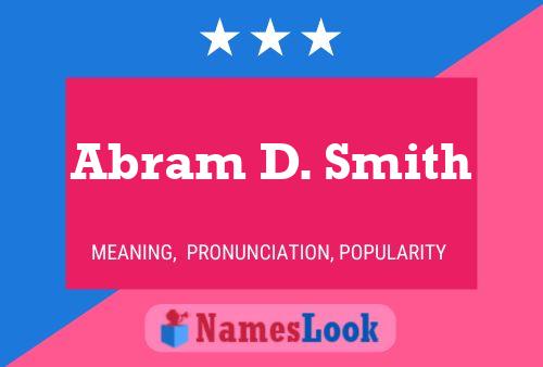 Abram D. Smith 名字海报