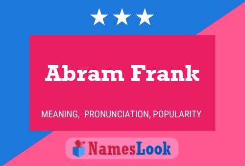 Abram Frank 名字海报