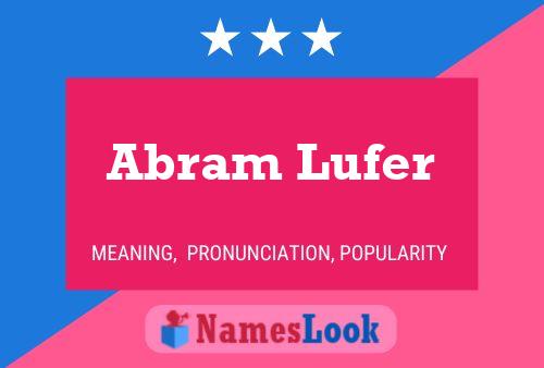 Abram Lufer 名字海报