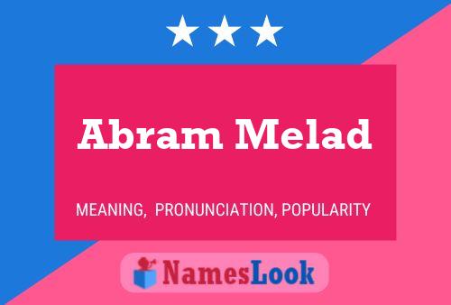 Abram Melad 名字海报