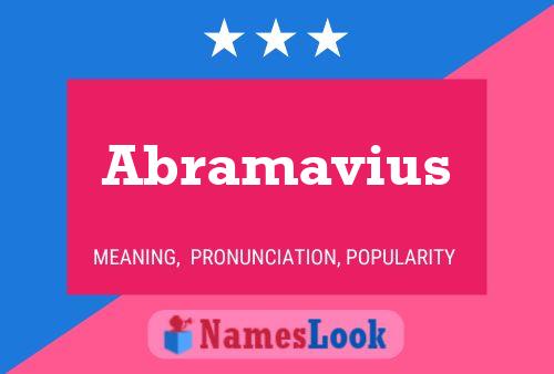 Abramavius 名字海报