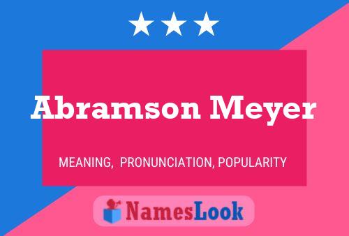 Abramson Meyer 名字海报