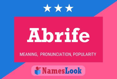 Abrife 名字海报