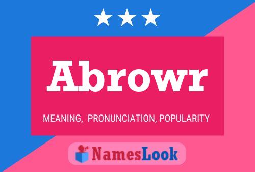 Abrowr 名字海报