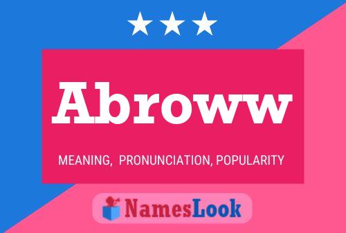 Abroww 名字海报