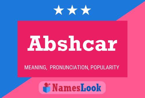 Abshcar 名字海报