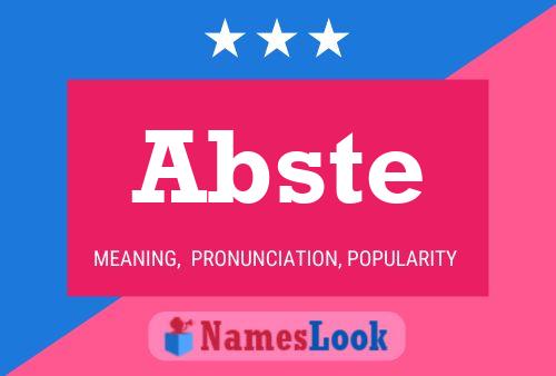 Abste 名字海报