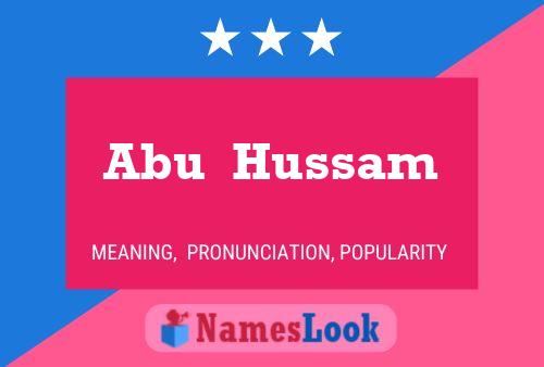 Abu  Hussam 名字海报