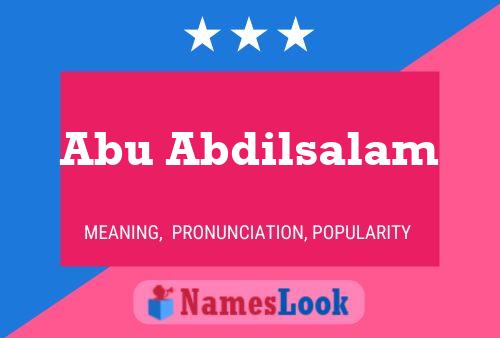 Abu Abdilsalam 名字海报