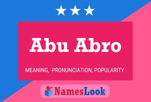 Abu Abro 名字海报