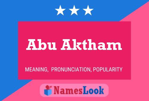 Abu Aktham 名字海报