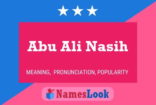 Abu Ali Nasih 名字海报