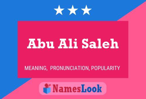 Abu Ali Saleh 名字海报