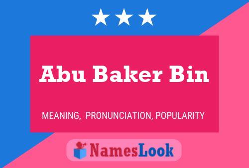 Abu Baker Bin 名字海报