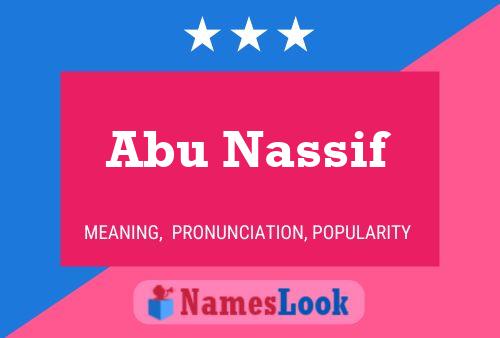 Abu Nassif 名字海报