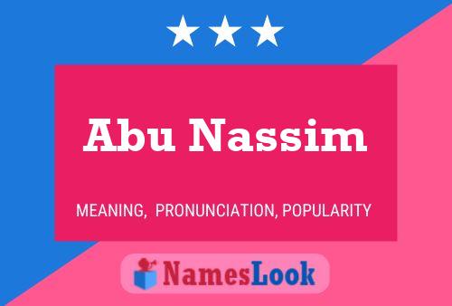 Abu Nassim 名字海报