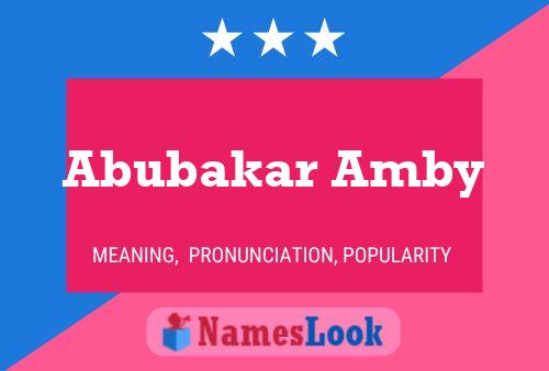 Abubakar Amby 名字海报