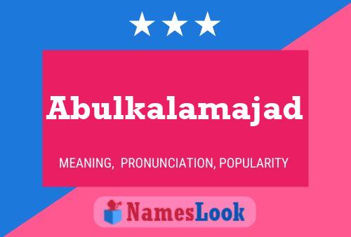 Abulkalamajad 名字海报