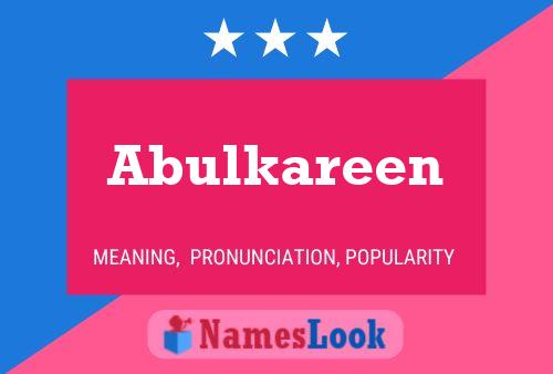 Abulkareen 名字海报