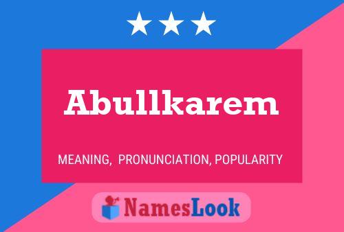 Abullkarem 名字海报