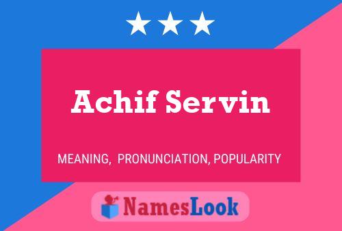 Achif Servin 名字海报