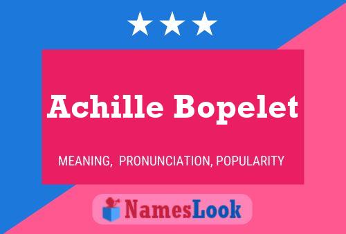 Achille Bopelet 名字海报