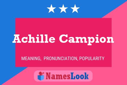 Achille Campion 名字海报