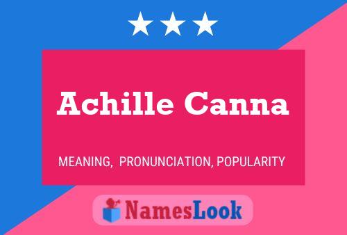 Achille Canna 名字海报