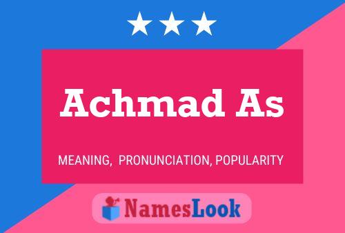 Achmad As 名字海报