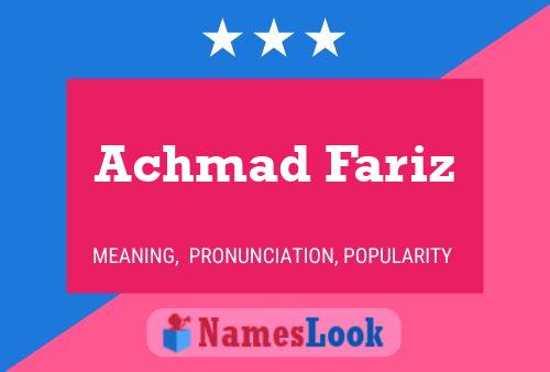 Achmad Fariz 名字海报