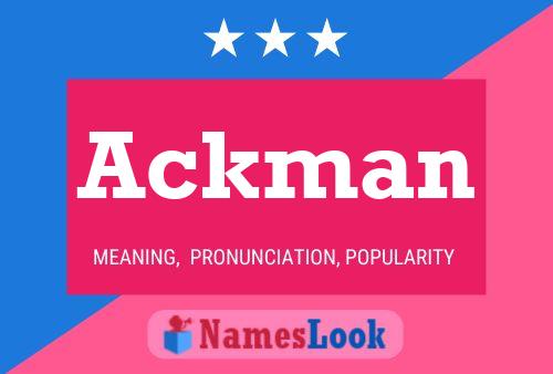 Ackman 名字海报