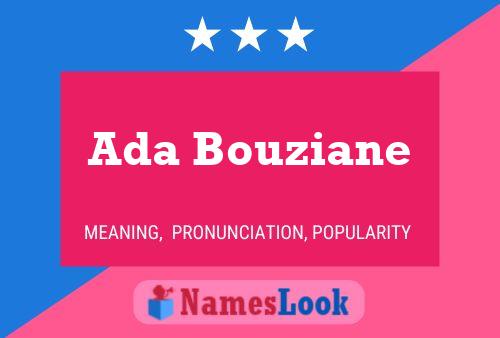 Ada Bouziane 名字海报