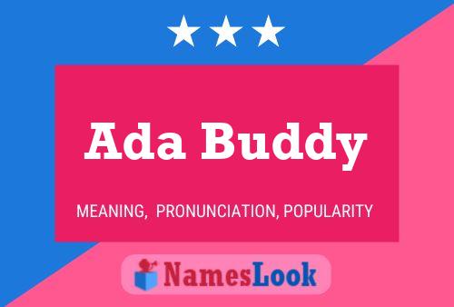 Ada Buddy 名字海报