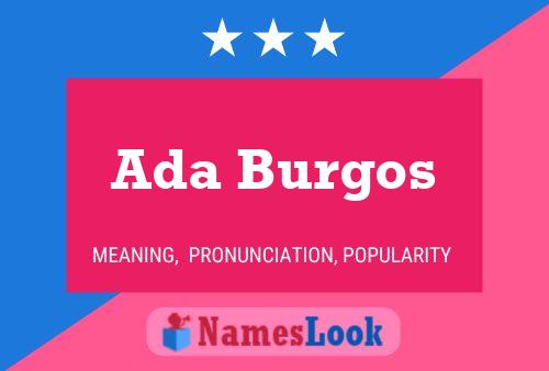 Ada Burgos 名字海报