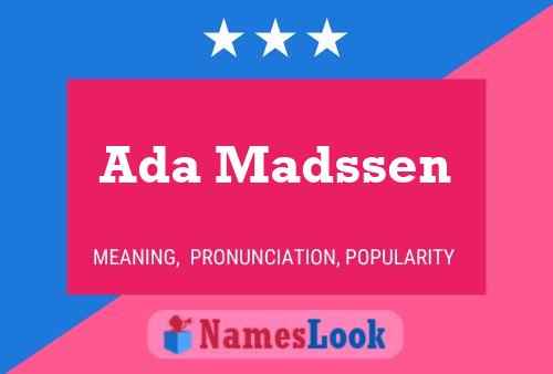 Ada Madssen 名字海报