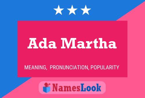 Ada Martha 名字海报