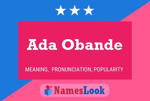 Ada Obande 名字海报