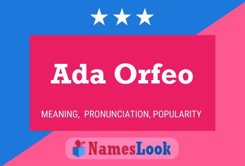 Ada Orfeo 名字海报