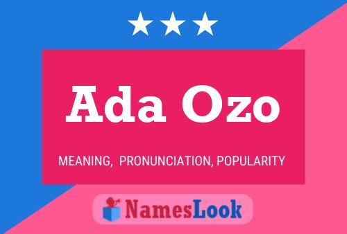 Ada Ozo 名字海报