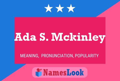 Ada S. Mckinley 名字海报