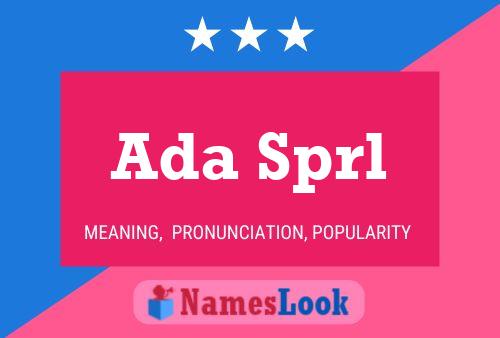 Ada Sprl 名字海报