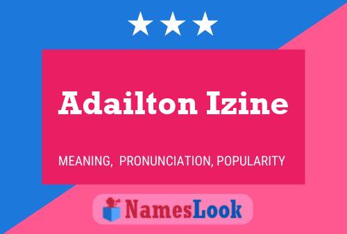 Adailton Izine 名字海报