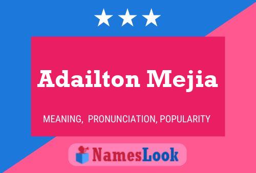 Adailton Mejia 名字海报