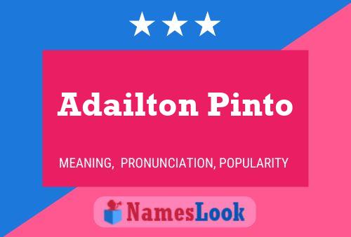 Adailton Pinto 名字海报