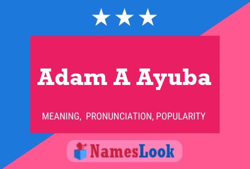 Adam A Ayuba 名字海报