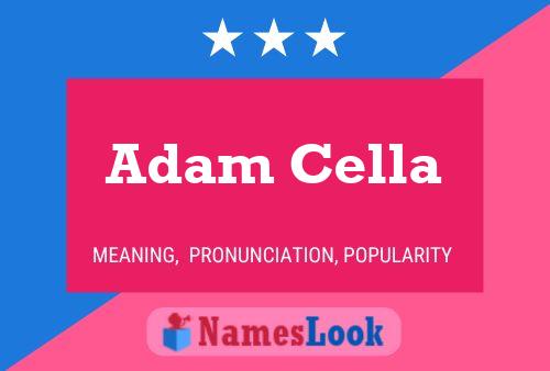 Adam Cella 名字海报