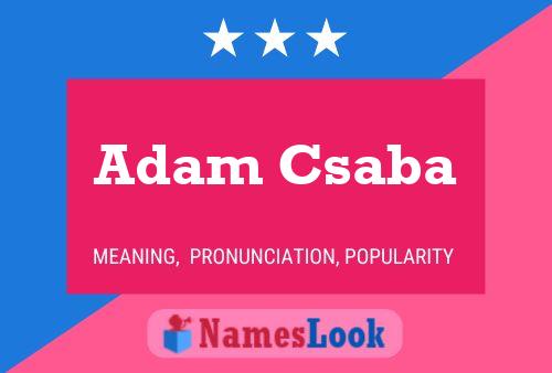 Adam Csaba 名字海报