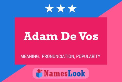 Adam De Vos 名字海报