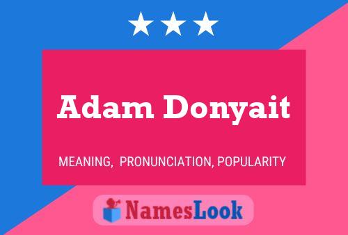 Adam Donyait 名字海报